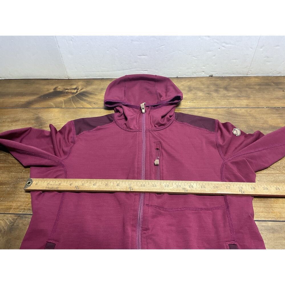 Fjallraven Keb Fleece Hoodie Womens Large Magenta Full Zip Jacket Outdoor Hiking - Picture 7 of 14
